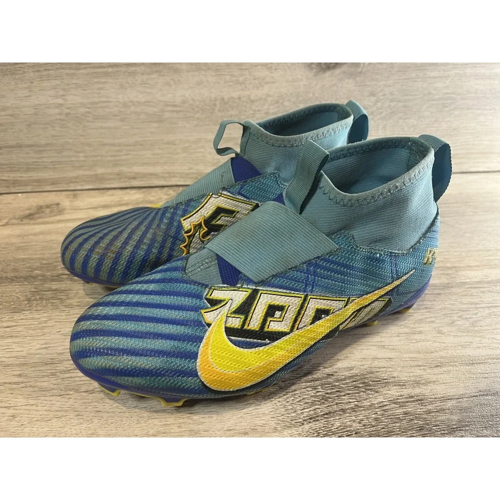 Kids Nike Jr‎ Zoom Superfly 9 Pro KM FG DX3663-400 Cleats Youth Boys Size 4.5 Y